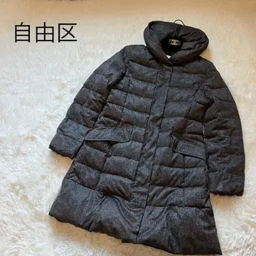 새상품급 자유구 새틴타프타 롱 다운 코트 숄 A라인 38 M