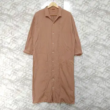 etsort. 롱 셔츠 원피스 7부 소매