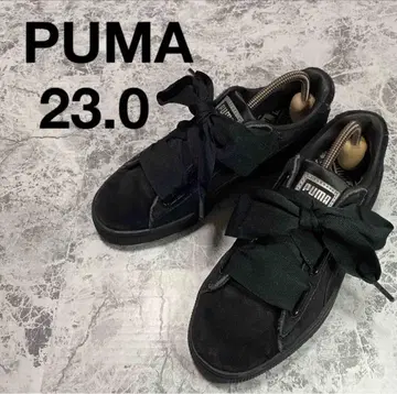 새상품급 PUMA 스웨이드 하트 새틴 리본 EP 엠보싱 가공 23.0