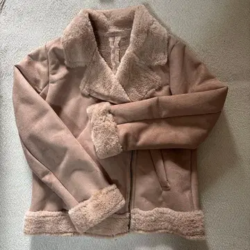 무스탕풍 라이더 자켓