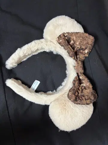 미니 머리띠 스팽글 리본 포함 복슬복슬