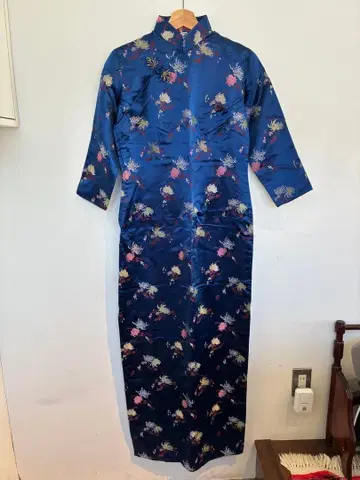 STEP 꽃무늬 자수 차이나 드레스 36 MADE IN HONG KONG