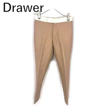 드로어 Drawer 테이퍼드 팬츠 바이컬러 베이지 화이트