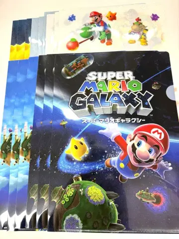 슈퍼 마리오 갤럭시 + 갤럭시 2 A4 클리어 파일 전 5종류 x 3세트