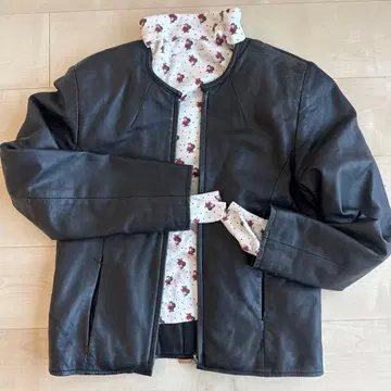 80s 빈티지 노카라 가죽 자켓