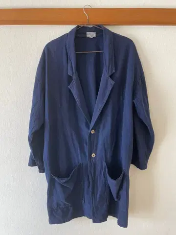 네이비 코튼 자켓