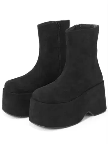 스웨이드 통굽 부츠 [zr1140] 24.5cm