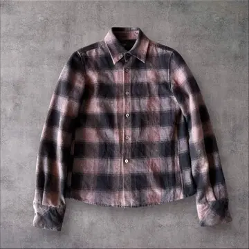 PARANOID 파라노이드 y2k 옴브레 체크 셔츠 S