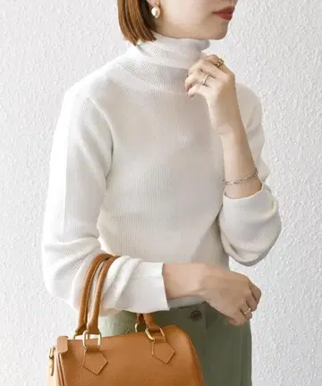 SHIPS any 델리케이트 리브 터틀넥 니트 풀오버