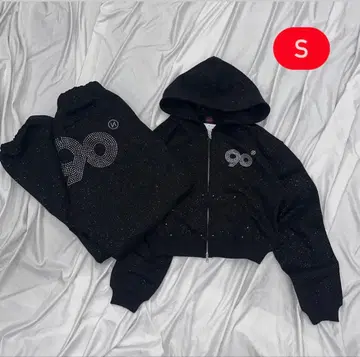 블랙 후디 셋업 S 사이즈