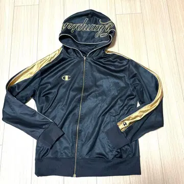 Champion 후드 부착 저지 블랙/골드 1042번