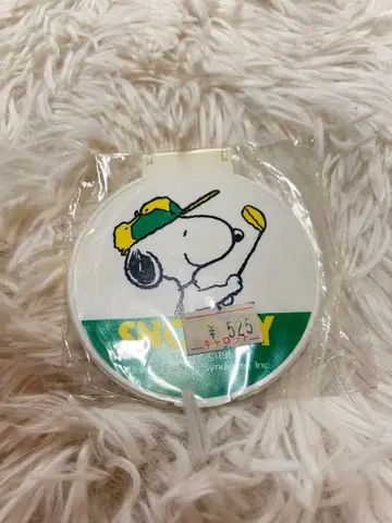 [ 미사용 ] 스누피 컴팩트 거울 골프 패턴