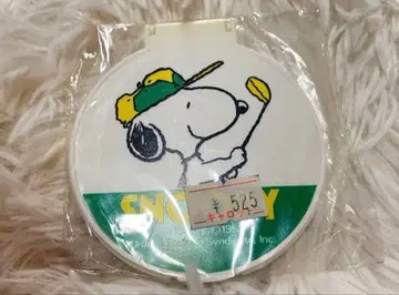 [ 미사용 ] 스누피 컴팩트 거울 골프 패턴