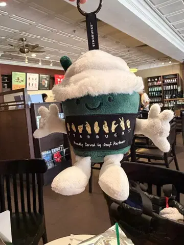 해외 Starbucks 프라푸치노 키 체인 핸드 사인 (시크릿)