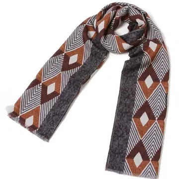 [새상품 미사용] GIERRE (지에레) 다이아 x 헤링본 트윌 스톨