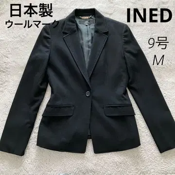 일본제 이네드 INED 울 테일러드 자켓 블랙 M 울 마크