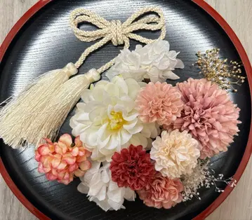 성인식 졸업식 시치고산 사전 촬영 머리 장식