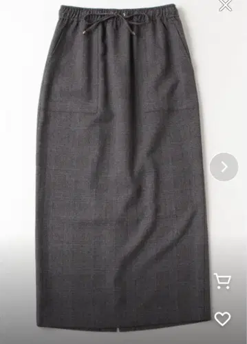 그린 레이블 릴랙싱 트위드 라이크 체크 타이트 스커트