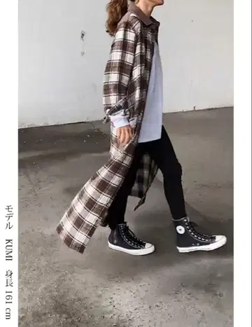 CAN DAY 모래시계 넬 셔츠 원피스