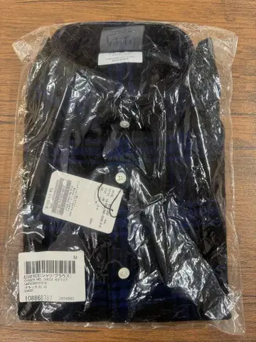 미사용 새상품 일본제 EDIFICE GIZA NEL 긴팔 셔츠 M 사이즈