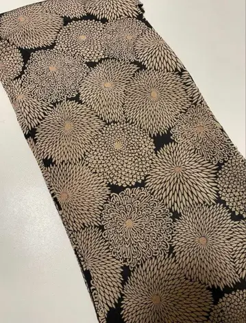 코몬 순수 실크 크레이프 원단 올 패턴 만수국