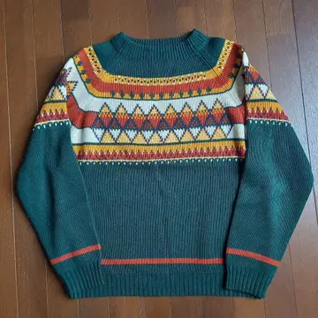 기하학 패턴 니트 스웨터