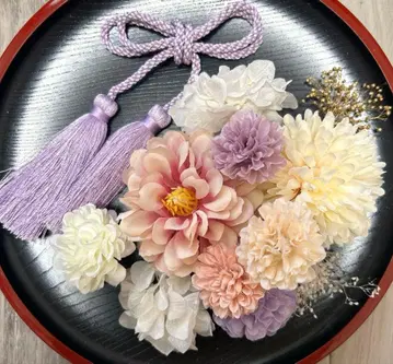 성인식 졸업식 시치고산 사전 촬영 머리 장식