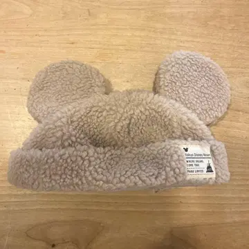 디즈니 미키 보아캡 모자 베이지