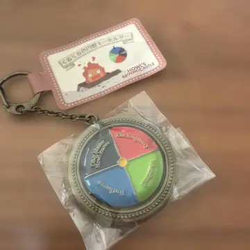 지브리 하울의 움직이는 성 키링 뱅글뱅글 색 원반