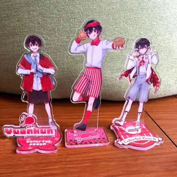 컬러풀 피치 유안군 아크릴 스탠드 3개 세트