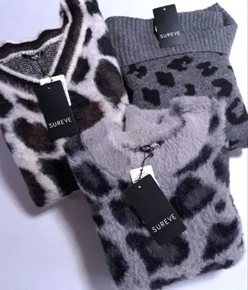 새상품 여성용 5L 3개 묶음 판매 니트 스웨터 SUREVE 빅사이즈