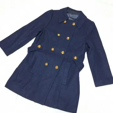 인팍티스 리 울 골드 버튼 네이비 코트 S