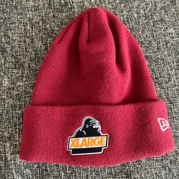 XLARGE 니트 모자 진한 빨간색