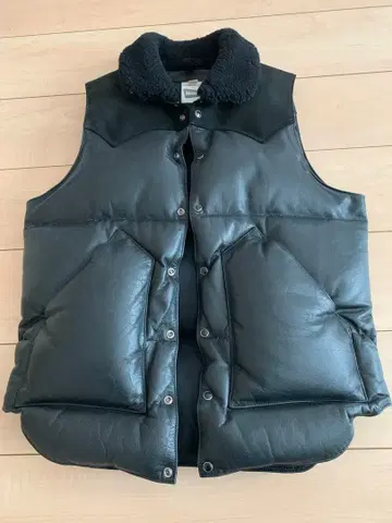 록키 마운틴 올 가죽 다운 베스트 36 새상품급