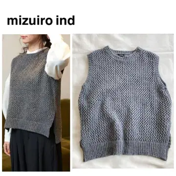 미즈이로 인드 메쉬 크루넥 숏 베스트 미즈이로 인드
