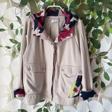 슈퍼 레이디 후드티 핑크 베이지 M 사이즈