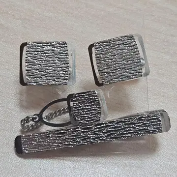 넥타이핀 커프스 단추 세트