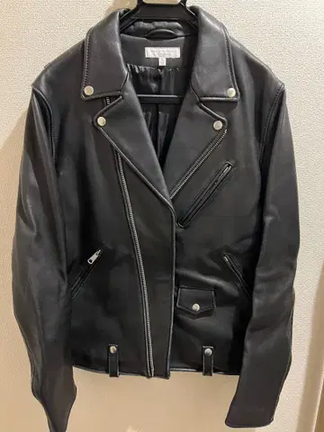 BEAUTY & YOUTH 더블 라이더 블랙 가죽 자켓 XL