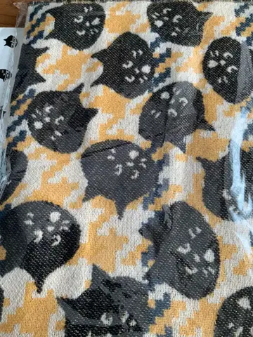 냐아 검은 고양이 디자인 대형 스톨