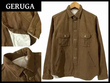 새상품급 젤가 GR-S-46 헤링본 셔츠 자켓 카멜 M