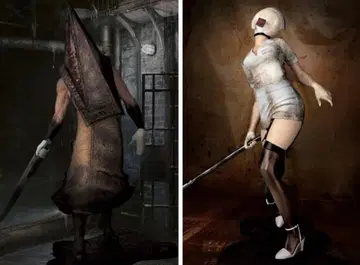 사일런트 힐 2 레드 피라미드 싱 버블 헤드 간호사 2종 세트