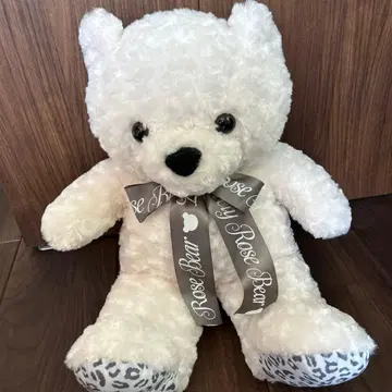 화이트 곰 봉제 인형 Rose Bear
