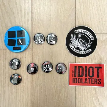 펑크 하드코어 캔뱃지 8개 & 스티커 2장 세트