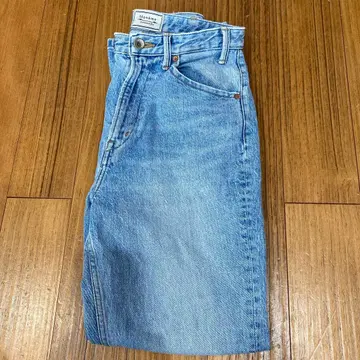 Moname 라이트 블루 스트레이트 데님 하이웨스트