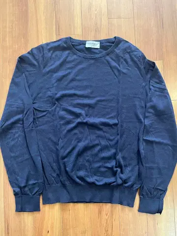JOHN SMEDLEY 네이비 씨 아일랜드 코튼 니트 S 사이즈