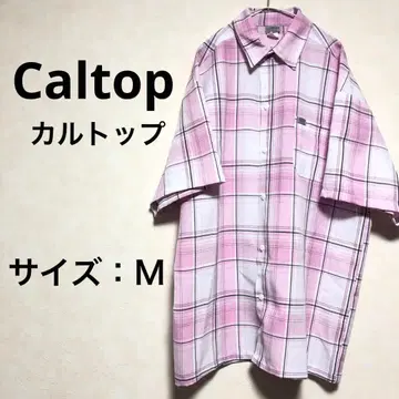 [새상품급] Caltop 반팔 셔츠 핑크 M 사이즈