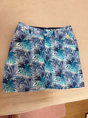 나뭇잎 패턴 여성용 골프 스커트