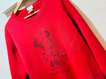 디즈니 미니 마우스 맨투맨 빨간색