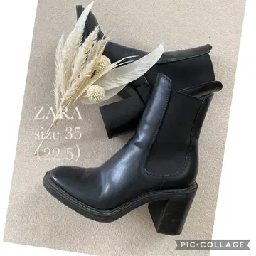 ZARA 사이드 고어 숏부츠 22.5 35 여성용
