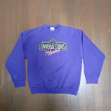 유니버셜 스튜디오 할리우드 TULTEX 맨투맨 속기모 보라색 퍼플